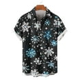 thumbnail image 5 of Mens Christmas Hawaiian Shirts Party Short Sleeve Button Down Shirt Turndown Collar Blouse, 5 of 5