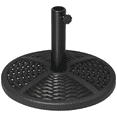 thumbnail image 1 of Outsunny Market Umbrella Base Holder 18" Round Parasol Stand, Black, 1 of 10