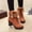 Brown, variant on Babysbule Women's Boot Fashion Women's Ladies Ankle Flat Square Fashion High Heel Roman Casual Shoes