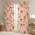 thumbnail image 2 of Homewish Sweet Candy Cane Blackout Curtains Set of 2 (52x84 Each),Christmas Flower Window Curtains,Pink Brown Green Curtains and Drapes For Girls Teens,Ultra Soft Home Decor, 2 of 6
