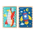 thumbnail image 2 of Rompecabezas De Doble Cara, Tira De Dibujos Animados, Juguete De Madera Para Bebés, Rompecabezas Apilable Montessori, Juguete Para Niños, Regalos sonducket FN003249-08, 2 of 6