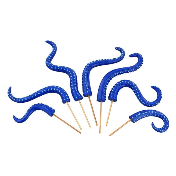 7PCS Octopus Tentacle Stakes,Glow in The Dark Octopus Garden Stakes,Resin Luminescent Decorative Plant Stakes,Resin Plant Decor,Plant Luminescent Plant Stakes,Funny House Ornaments Accessories FRFH