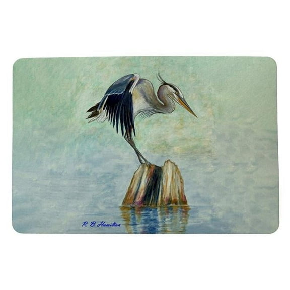 Betsy Drake DM1175 18 x 26 in. Balancing Heron Door Mat