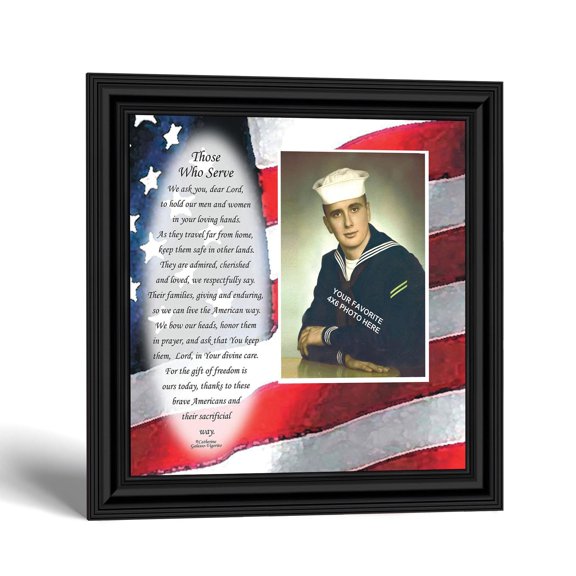Navy Military Picture Frames, Those Who Serve Keepsake