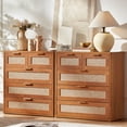 thumbnail image 7 of Leyaoyao 5 Drawer Dresser for Bedroom, Boho Wood Storage Cabinet with Embedded Handle, Adult Vertical Chest of Drawers for Living Room, Guest Room, 7 of 7