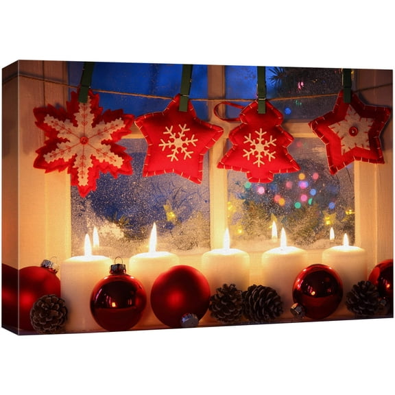 wall26 Canvas Wall Art Merry Christmas Pictures Home Wall Decorations for Bedroom Living Room Paintings Canvas Prints Framed - 12x18 inches