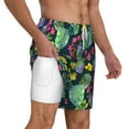 thumbnail image 3 of Goofa Watercolor Cactuses Printed Men's Swim Trunks Board Shorts Quick Dry Mens Swimming Trunks with Compression Liner,Breathable Fit Hawaii Beach Shorts-Small, 3 of 9