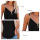 thumbnail image 3 of Camiseta sin mangas para mujer, moda de verano, ajuste holgado, sin mangas, con cremallera, cuello en V, camisola tipo 2 L, 3 of 4