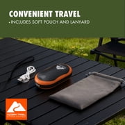 (2 pack) Ozark Trail 5200mAh Rechargeable and Portable 3-Temperature Hand Warmer for Camping, Orange