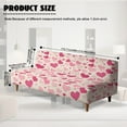 thumbnail image 7 of Xoenoiee Pink Heart Love Dot Print Stretch Futon Slipcover Armless Futon Bed Cover Valentine's Day Decor Furniture Protector Without Armrests with Elastic Bottom, Soft Jacquard Armless Futon Cover, 7 of 7