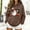Coffee, variant on Only Moment Blue Women Oversized Hoodies Fall Outfits Halloween Printed Polyester More Breathable & Appealing Modern Fit Sweatshirt Sweaters XS