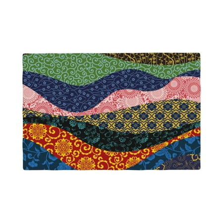 

Placemats Set of 4 / 6 Multiple Retro Pattern Placemats for Dining Table Indoor/Outdoors Heat Resistant Washable Placemats 18 x 12