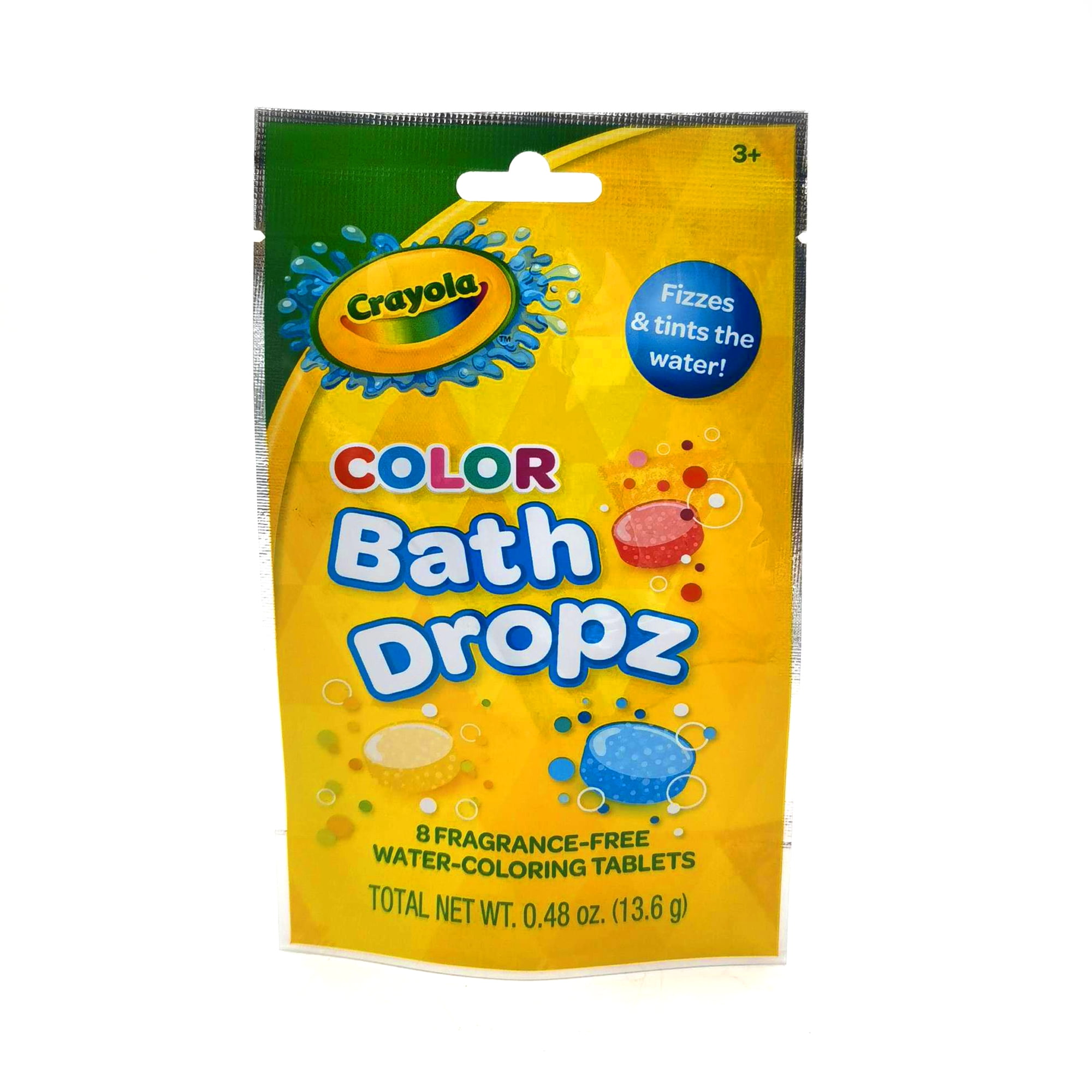 Crayola Color Bath Dropz, 0.48 oz;Fragrance- Free Water- Coloring Tablets, 8 count