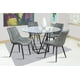 thumbnail image 1 of Comedor Java MOBILKRAFT Gris 4 Sillas Redondo Tubular Cristal Estilo Contemporáneo, 1 of 4