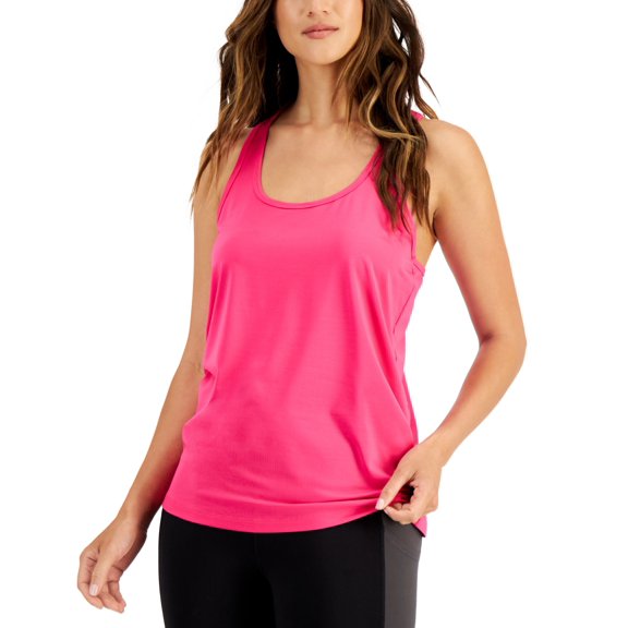 ID Ideology Womens Textured Racerback Tank Top Fiery Pink XS
