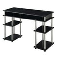 thumbnail image 3 of Convenience Concepts Designs2Go 30" Tall No Tools Student Desk with Charging Station and Shelves, Black, 3 of 7