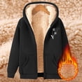 thumbnail image 2 of Womens HoodiesFleece Dandelion Print Thermal Zipper Pocket Hooded Long Sleeve Jacket Outdoor Wear Women's Sweatshirts L, 2 of 3