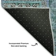 thumbnail image 3 of Addison Rugs Mayfield Washable Transitional Patchwork Teal Runner Rug, 2'3" x 7'6", 3 of 5