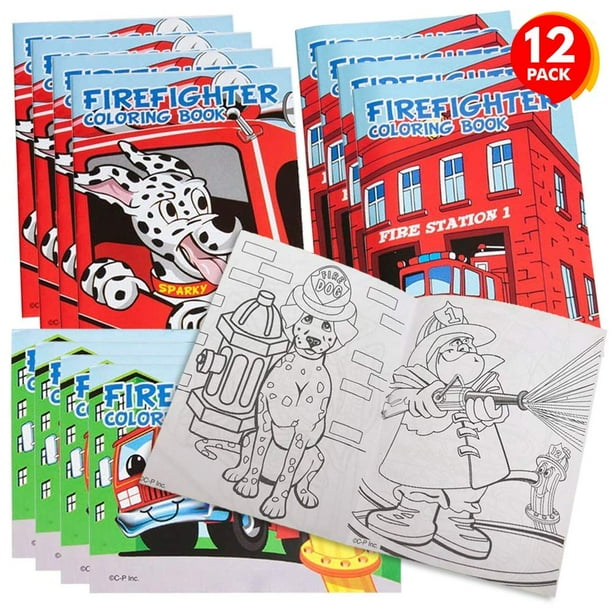 Libros para colorear ArtCreativity Firefighter, paquete de 12