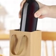 thumbnail image 2 of 24 Uds. Bolsa de mano de papel Kraft para vino tinto, bolsa de embalaje para bebidas y vino, bolsa de almacenamiento (un solo recipiente 11*9*35), 2 of 6