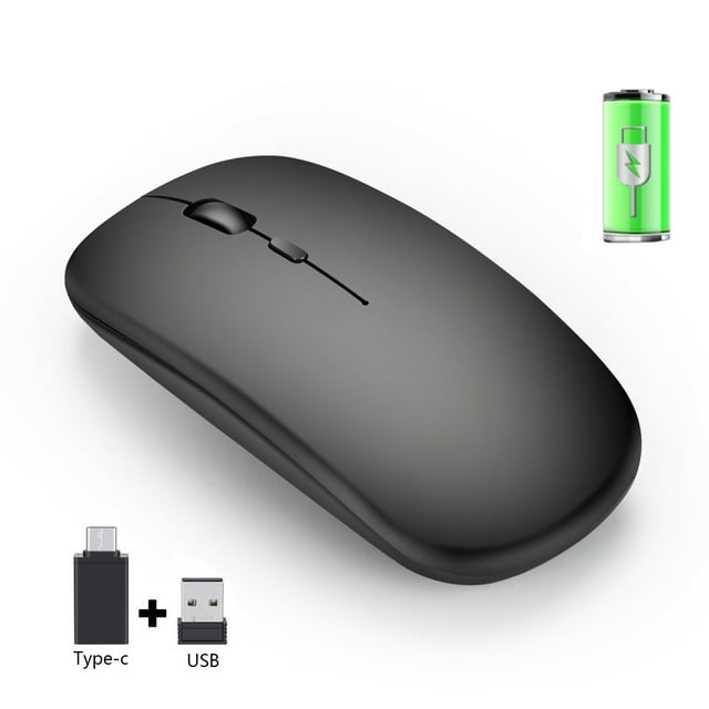 M60 2.4G Charging Wireless Mouse Mute MOUSE Notebook Desktop Office Mouse With TYPE-C Interface black