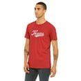 thumbnail image 2 of Daxton Adult Unisex Tshirt Texas Script with Vertical on the Back, Red White, L, 2 of 3