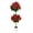 Red, variant on Panapinka 4FT Silk Cloth + Plastic Artificial Geranium Plant, Blow Molded White Round Belly Pot, Faux Flowers for Home Garden Indoor Outdoor Decoration