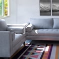 thumbnail image 3 of Sofá Berlin 3 Plazas Ilios Innova Sillón Tela De Lino Moderno Minimalista Gris Claro, 3 of 8
