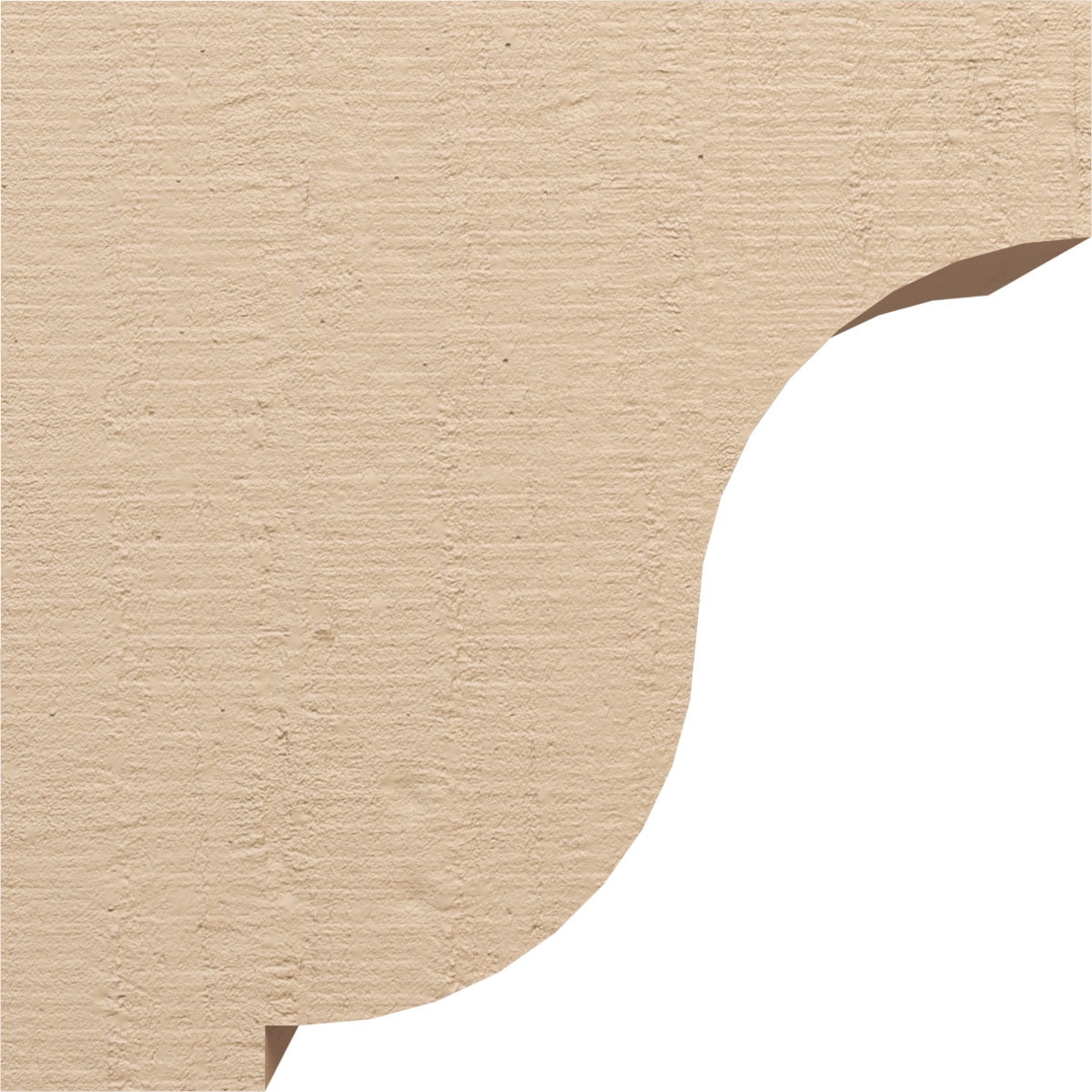 10"W x 20"D x 20"H Classic Van Buren Rough Cedar Woodgrain TimberThane Corbel, Primed Tan