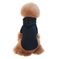 thumbnail image 2 of Winter Dog Hooded Sweatshirt Cotton Fleece Pet Blouse for 2-30 Lbs Small Medium Dog Windproof Cold Weather Mountaineer Coat Outdoor Outfit,Black Size L, 2 of 3