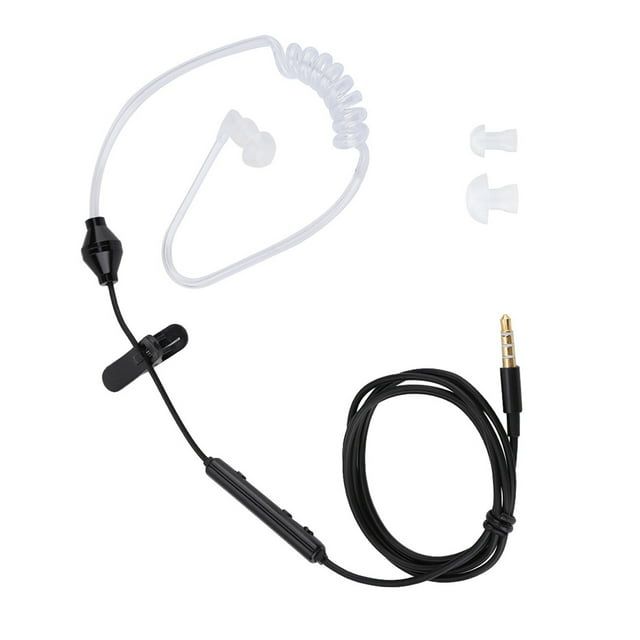 Auricular de seguridad con tubo de aire con micrófono, auriculares profesionales con cancelación de ruido paraetucir y hacer eJercio, coniOS y auriculares compatibles, auriculares