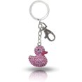 thumbnail image 1 of Pink Rubber Duck Keychain Bling Bag Charm Happy Rubber Ducky Rhinestone Crystal Keyring Purse Charm…, 1 of 4