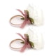 thumbnail image 5 of 2 piezas de hebilla de servilleta de hierro Simulación de flor Anillo de servilleta de perla artificial para festival de hotel Blanco, 5 of 10