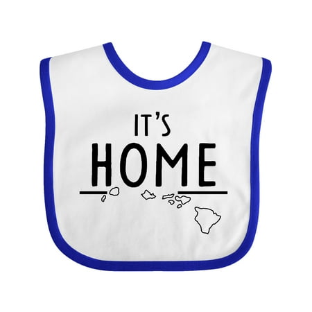 

Inktastic It s Home- Hawaii State Outline Gift Baby Boy or Baby Girl Bib