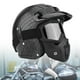 thumbnail image 2 of Casco abierto universal de cuero sintético para motocicleta y scooter, color negro cocodrilo, talla XL, 2 of 12