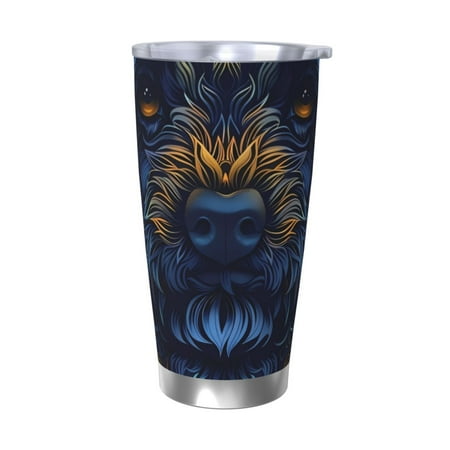 

Matuu Elegant Dog Mandala Art for 20oz Durable Thermal Cups Keep Drinks Cold and Hot Insulated Car Mug with Lid-Without Straw