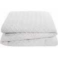 thumbnail image 4 of VCNY Home - King Comforter Set, Textured Basketweave Bedding with Matching Sham, Lightweight, Dorm Essentials (Nina White, King), 4 of 4