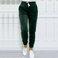 thumbnail image 1 of Pantalones deportivos casuales de terciopelo con cordones y cintura elástica para mujer, versátiles, de estilo europeo y americano, para otoño e invierno, 1 of 6