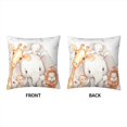 thumbnail image 3 of Africa Safari Animals Kids Pillow Nursery Decoration Velvet Throw Pillow Covers Sofa Pillowcase Car Square Throw Pillowcases Home Decoration 16x16Inch, 3 of 6