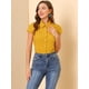 thumbnail image 2 of Camiseta de Manga Corta Unique Bargains Vintage Con Lunares Para Mujer Amarillo S, 2 of 6