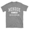 thumbnail image 1 of Monroe Wisconsin Classic Established Men's Cotton T-Shirt, 1 of 1