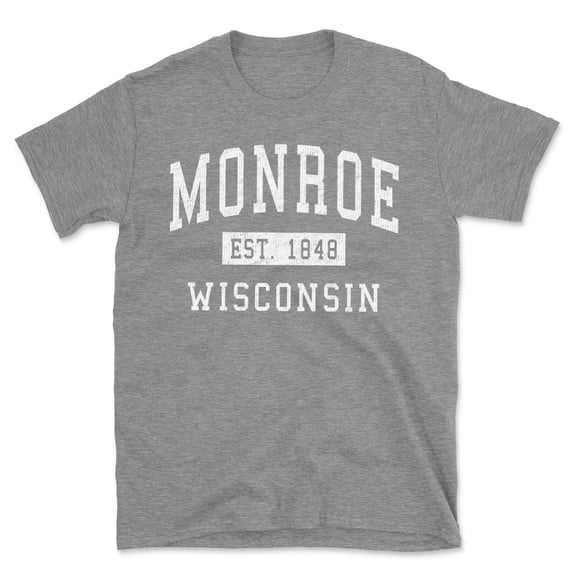 Monroe Wisconsin Classic Established Men's Cotton T-Shirt