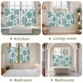 thumbnail image 6 of Turquoise Paisley Floral Tier Curtains, Boho Vintage Ethnic Flowers Light Filtering Kitchen Curtains, 2Pcs Rod Pocket Half Window Treatments Panels for Sink Cafe Cabinet Basement 27.5x45 Inches, 6 of 9