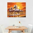thumbnail image 3 of Nawypu  Seven Lucky Running Wild Horses Wall Art Animal Posters Canvas Poster Bedroom Decor Office Room Decor Gift Frame-style, 3 of 5
