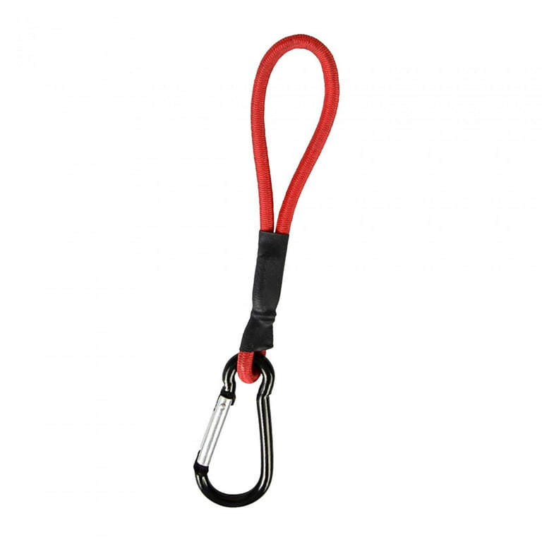 Bungee Cord with Carabiner Hook Bungee Strap for Tarpaulin Wire Racks Tents Red, Size: 19 cm