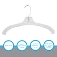 thumbnail image 2 of SSWBasics Foam Hanger Covers - White Foam  Padded  Pack of 100  Covers for Hangers  Hanger Slip Preventer  Hanger Protector  Ideal for thrift stores  Fits Plastic Dress Hangers, 2 of 7