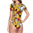 thumbnail image 4 of Naloa Cute Dog Women's Short-Sleeved Onesie, One-Piece Swimsuit for Parties, dates, clubs - Medium, 4 of 9