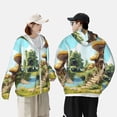 thumbnail image 4 of Fotbe Cartoon Mushroom House Chaqueta con Protección Solar UPF 50+ para Hombre y Mujer, Camisa con Capucha y Bolsillos-XX-Large, 4 of 7