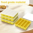 thumbnail image 3 of Trianu Silicone Freezer Tray, Ice Cube Tray, Silicone Soup Freezer Molds, Flexible Silicone Food Freezer Tray for Freezing Soup Sauce Leftovers (Yellow), 3 of 7