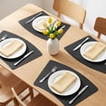 thumbnail image 2 of Placemats Set of 4 Wedge Placemats for Kitchen Dining Table Decor Washable Heat Resistant Table Place Mats Black 17.7x11.8inch, 2 of 6